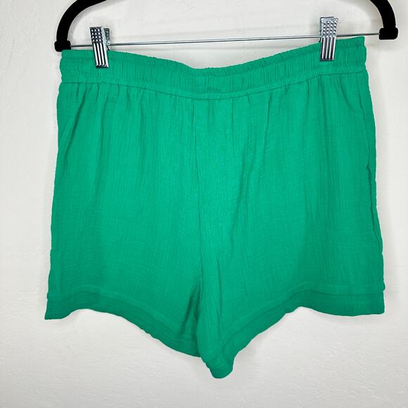 NWOT Amazon Two Piece Long Sleeve Button Down Shirt and Shorts Matching Set Lg - Picture 11 of 16